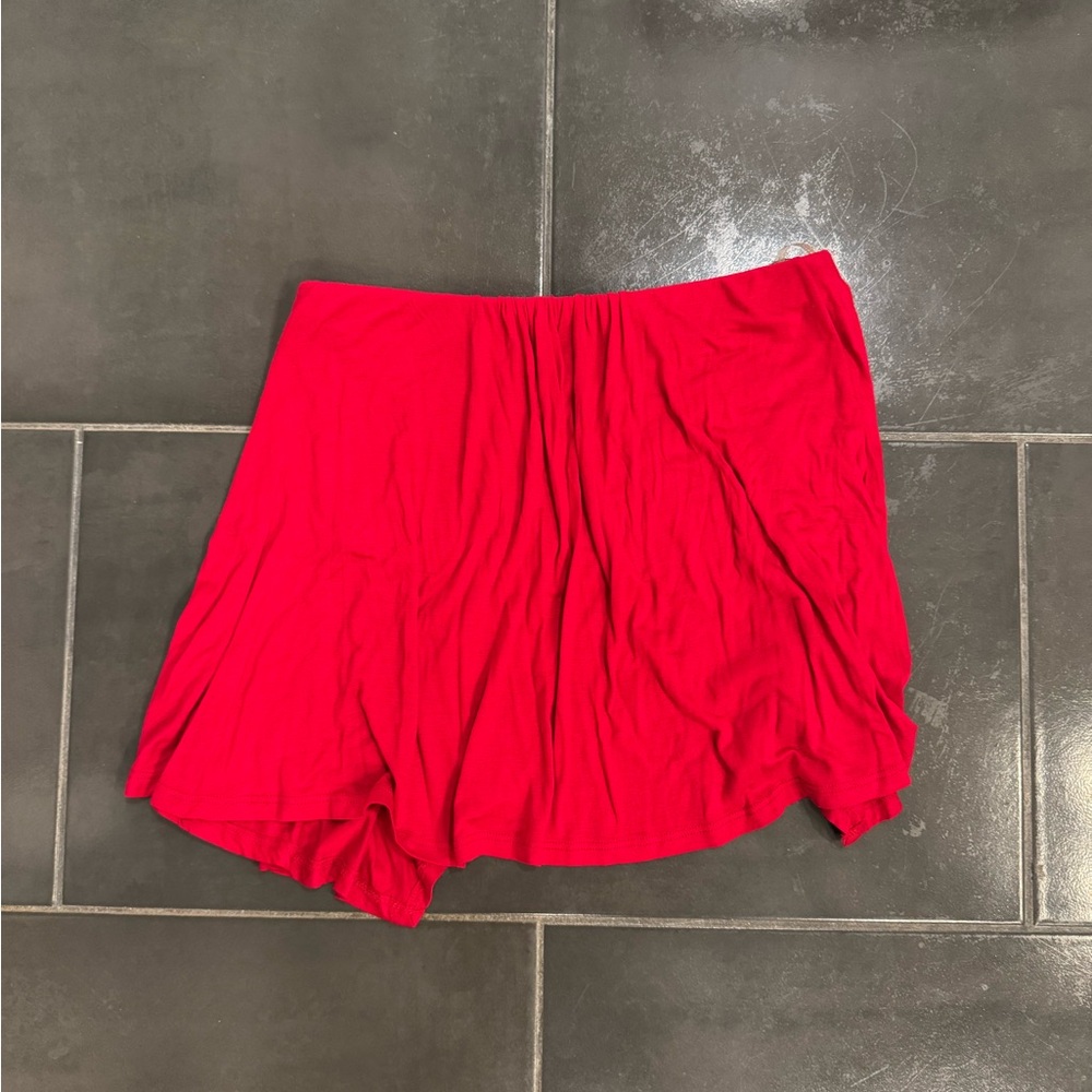 Vibrant Red Strapless Top